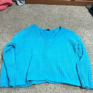 This sweater from express is a M and it’s blue